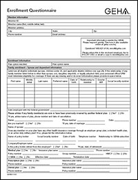enrollment questionnaire geha geha out of network claim form