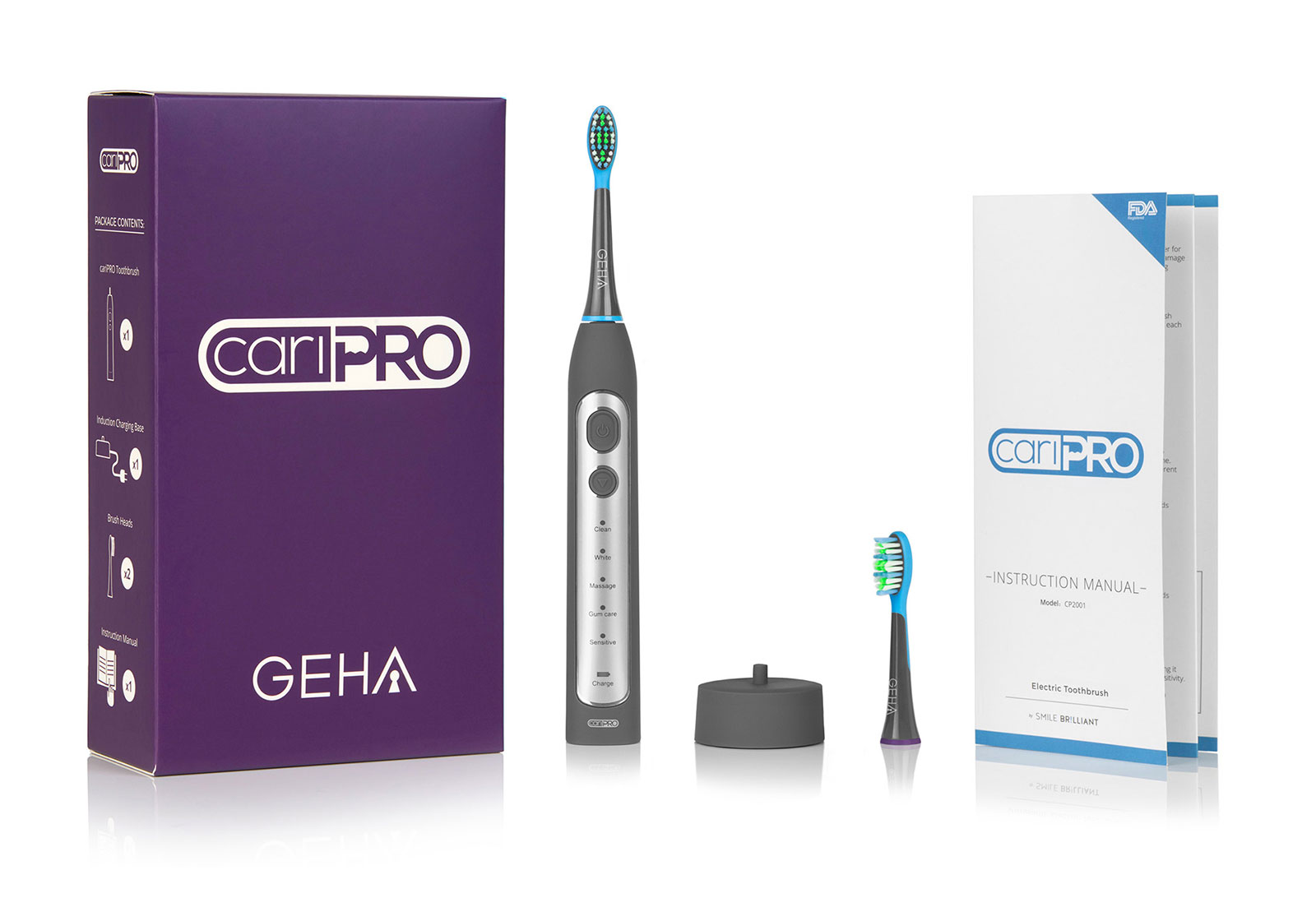 geha premium electric toothbrush by caripro