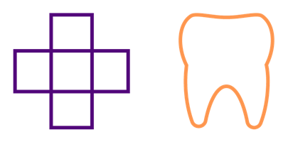 medical cross and tooth