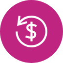 Dollar sign with arrow around it