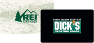 REI and Dick's logos