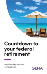 cover image of the countdown to your federal retirement booklet