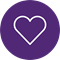 Heart in circle