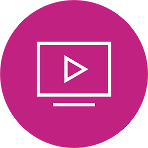 video on screen
