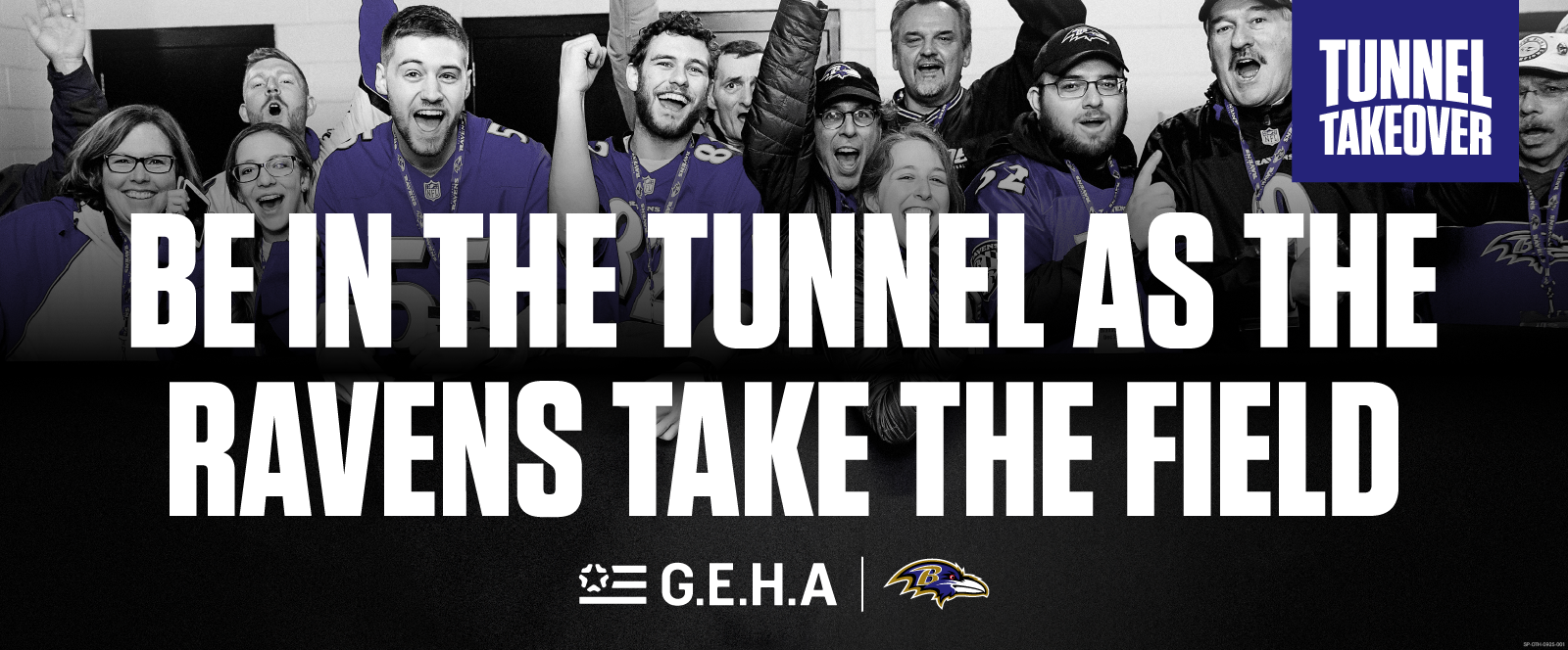 Be in the tunnel as the ravens take the field